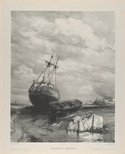 Low Tide by Eugène Isabey, print, 1833