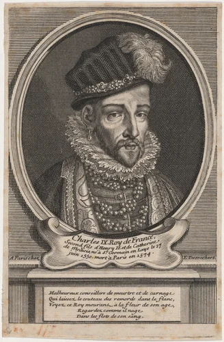 Charles IX, King of France by Étienne Desrochers, print, 1668-1741