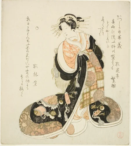 Righteousness (Gi), from the series "Five Designs for the Katsushika Poetry Circle (Katsushika goban)" by Kubo Shunman (窪俊満), print, 1810-1814