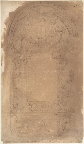 Two halved variants for a Chapel by anonymous, drawing, 1700-1780