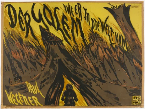 Poster for The Golem: As He Came Into the World (Der Golem: Wie er in die Welt kam) by Hans Poelzig, design, 1920
