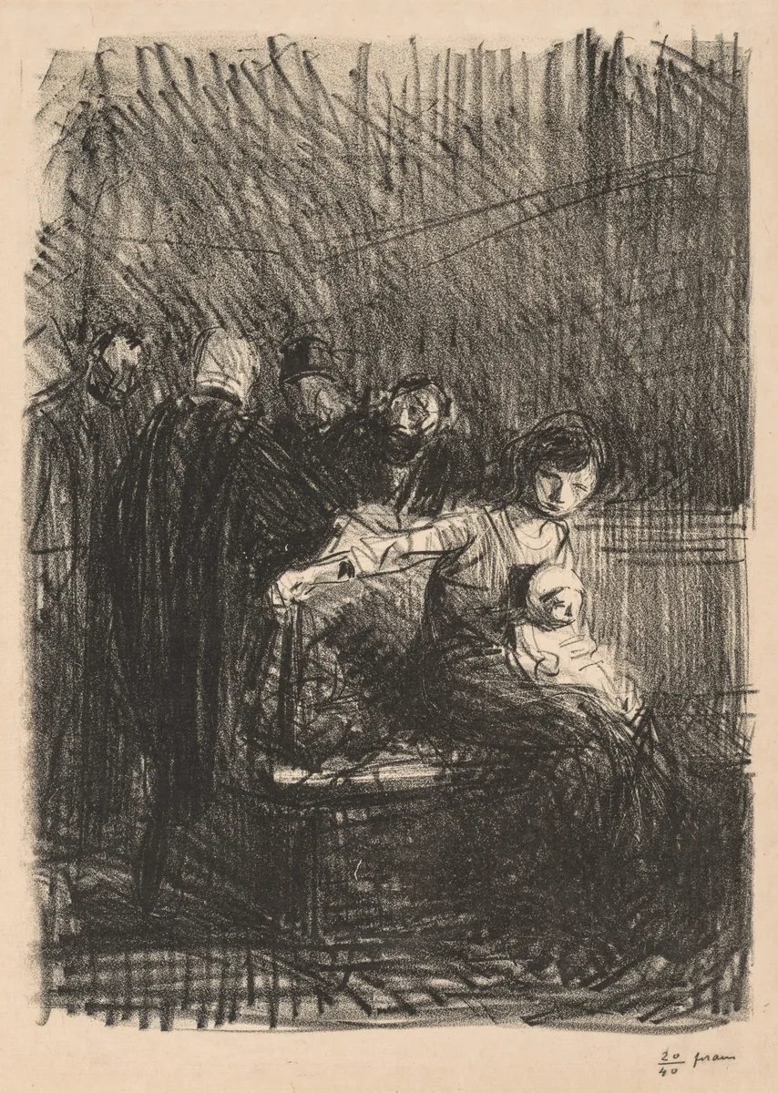 Court Recess by Jean-Louis Forain, print, 1900-1921