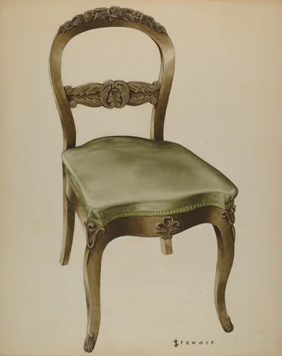 Carved Side Chair by Robert Stewart, index of american design, 1937