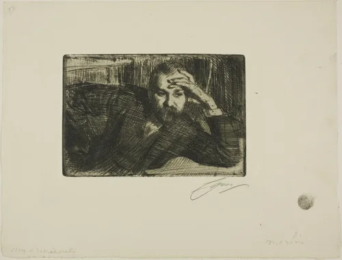 Fredrik Martin by Anders Zorn, print, 1907