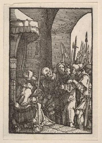 Christ Before Pilate, from "The Fall and Salvation of Mankind Through the Life and Passion of Christ" by Albrecht Altdorfer, print, 1508-1518