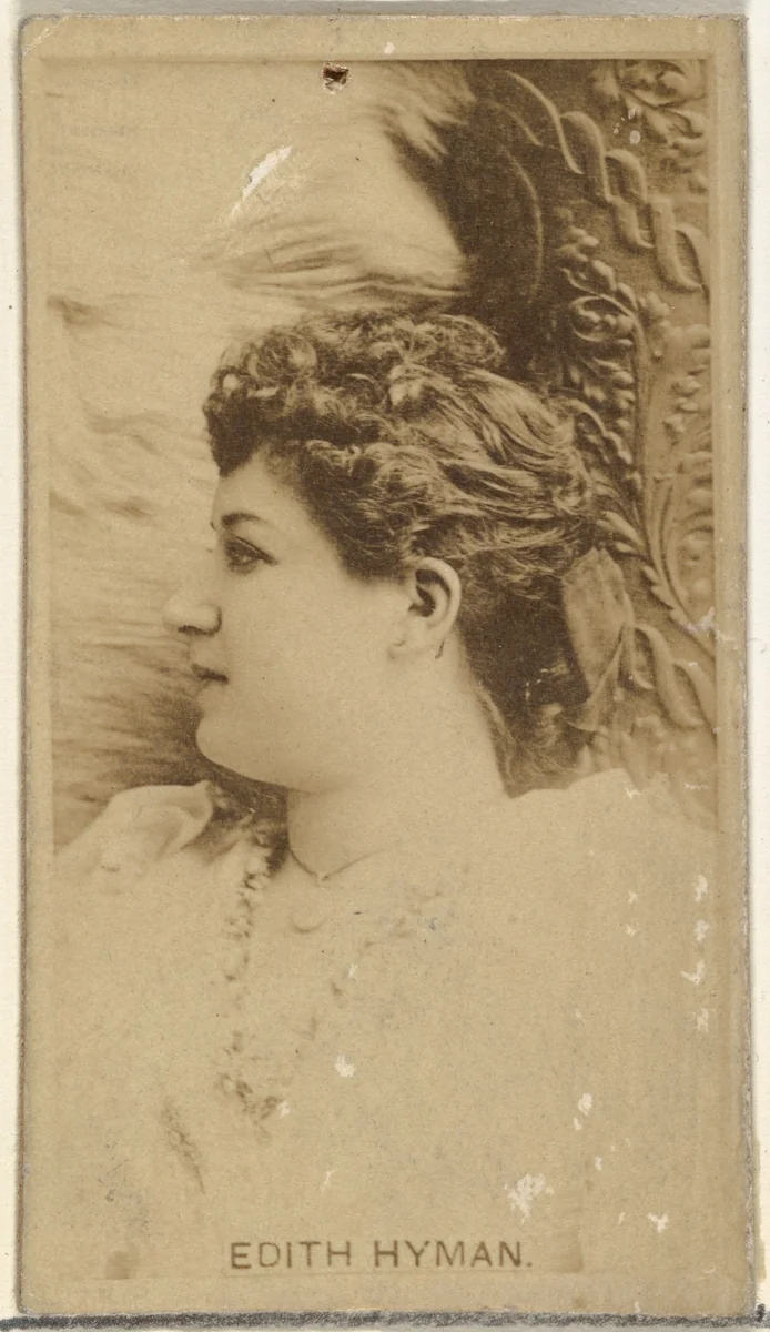 Edith Hyman, from the Actors and Actresses series (N145-8) issued by Duke Sons & Co. to promote Duke Cigarettes by W. Duke, Sons & Co., photograph, 1890-1895