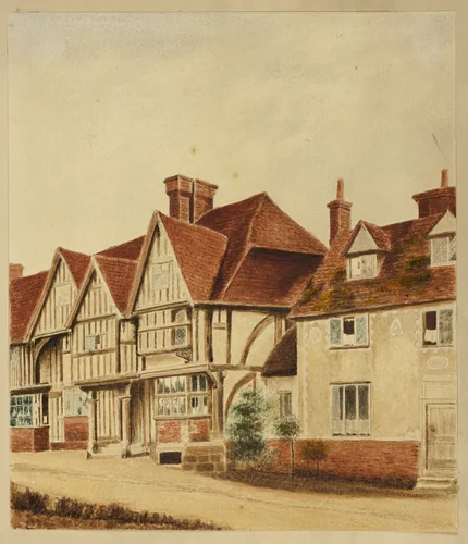 Tudor House Fronts by John Sell Cotman, painting, 1880-1899
