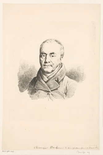Portret van Hendrik Berkman by Jean Augustin Daiwaille, print, 1819