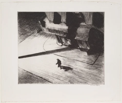 Night Shadows by Edward Hopper, print, 1921