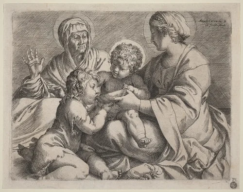 The Madonna della Scodella by Annibale Carracci, print, 1606