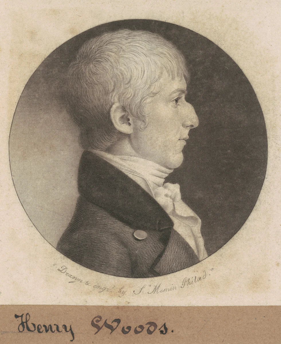 Henry Woods by Charles B. J. Févret de Saint-Mémin, print, 1802