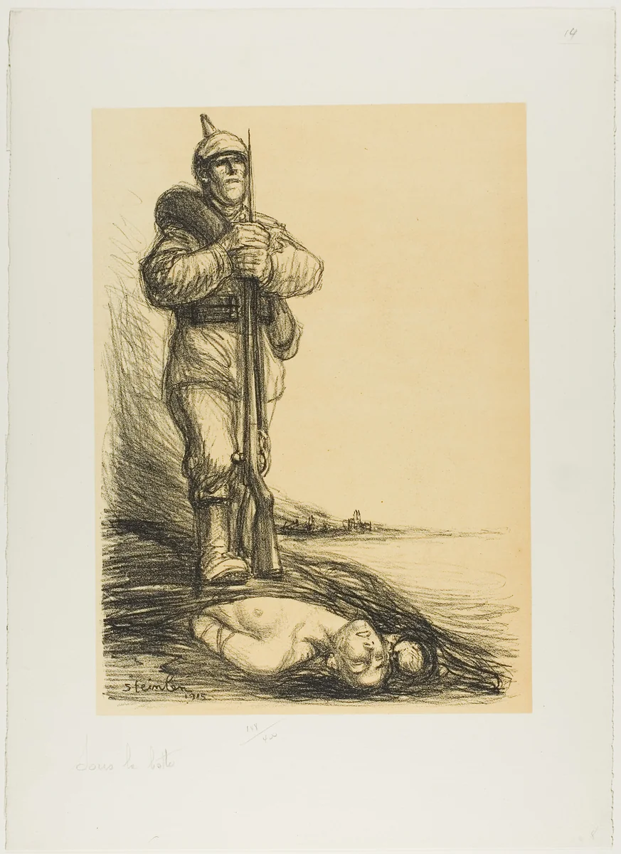Under the Boot by Théophile Alexandre Steinlen, print, 1915
