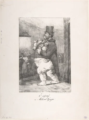 Entry, or Lord Fat Cheeks (Entrée, ou Milord-Gorju) by Nicolas Toussaint Charlet, print, 1820-1822