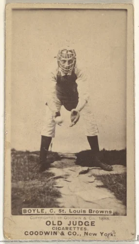 John Anthony "Honest John" Boyle, Catcher, St. Louis Browns, from the Old Judge series (N172) for Old Judge Cigarettes by Goodwin & Company, photograph, 1888