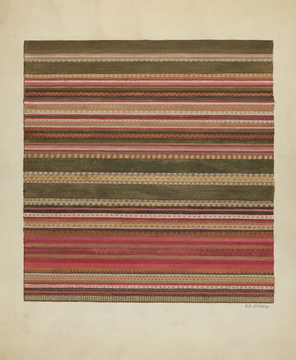 Handwoven Carpet by Jules Lefevere, index of american design, 1936