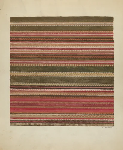 Handwoven Carpet by Jules Lefevere, index of american design, 1936