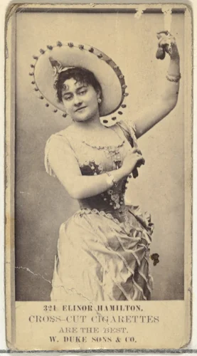 Card Number 321, Elinor Hamilton, from the Actors and Actresses series (N145-3) issued by Duke Sons & Co. to promote Cross Cut Cigarettes by W. Duke, Sons & Co., photograph, 1880-1889