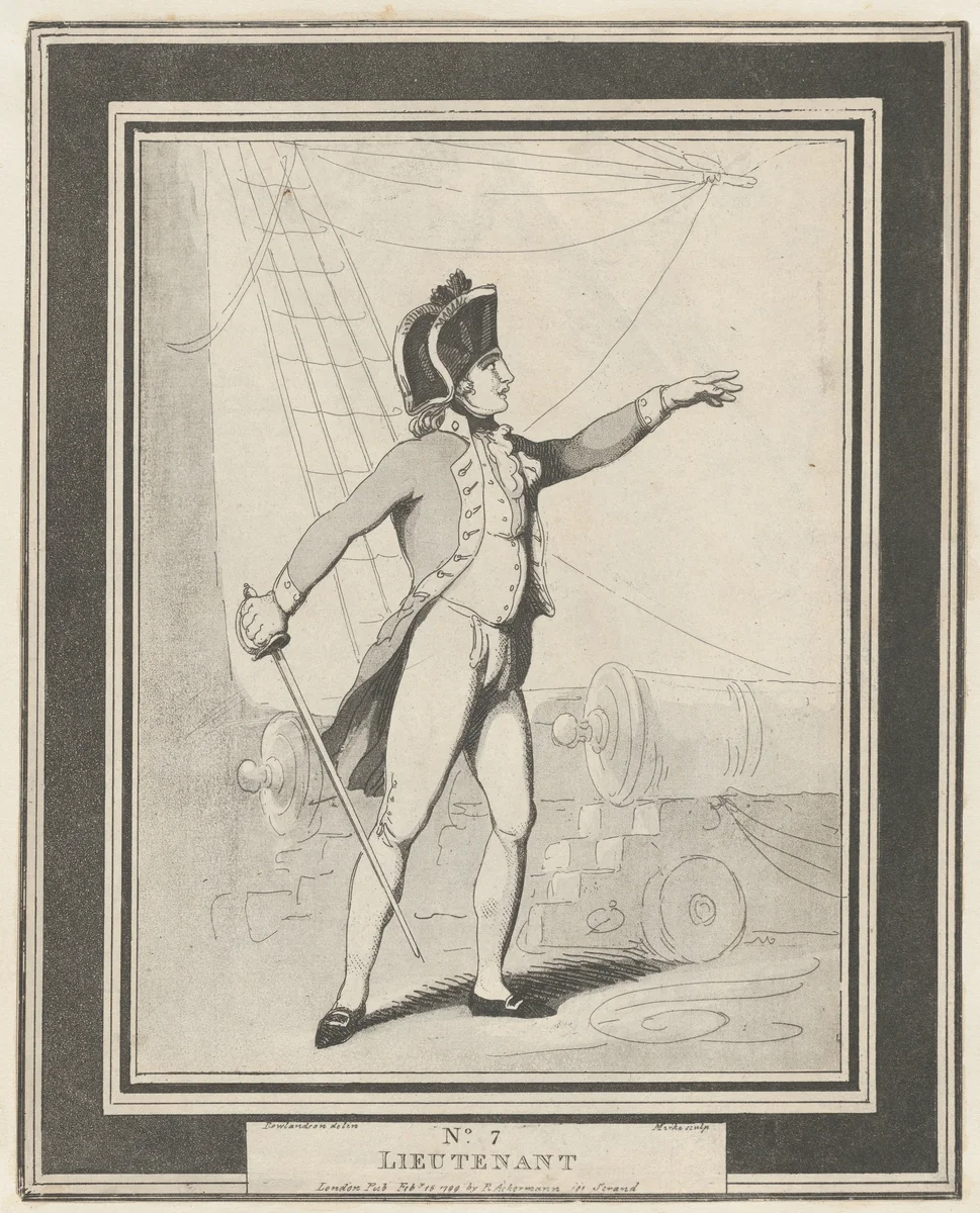 No. 7: Lieutenant by Henri Merke, print, 1799