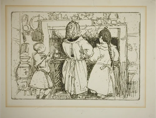 Breakfast Preparations by Louis Auguste Lepère, print, 1893