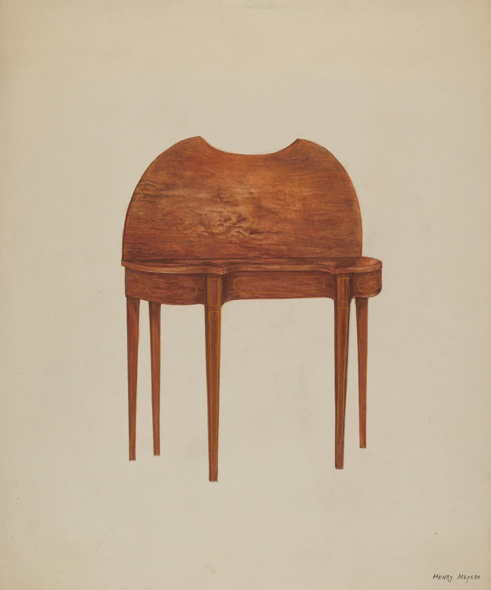 Card Table by Henry Meyers, index of american design, 1938