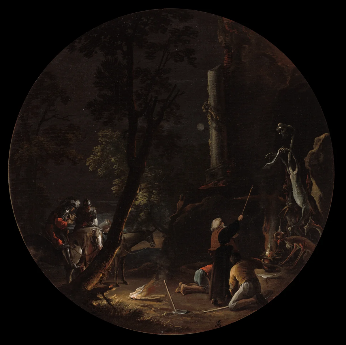 Scenes of Witchcraft: Night by Salvator Rosa, painting, 1640-1654