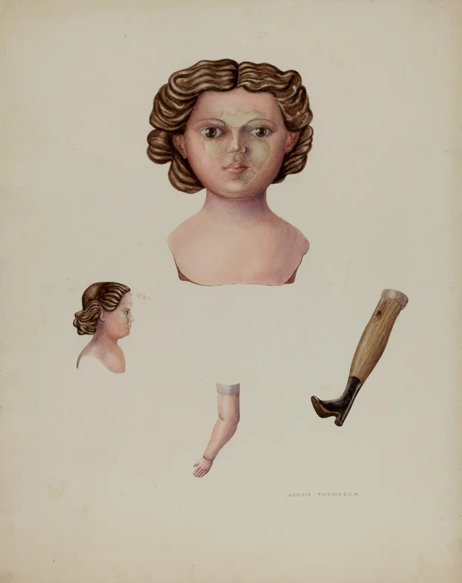 Doll (Composition) by Archie Thompson, index of american design, 1941