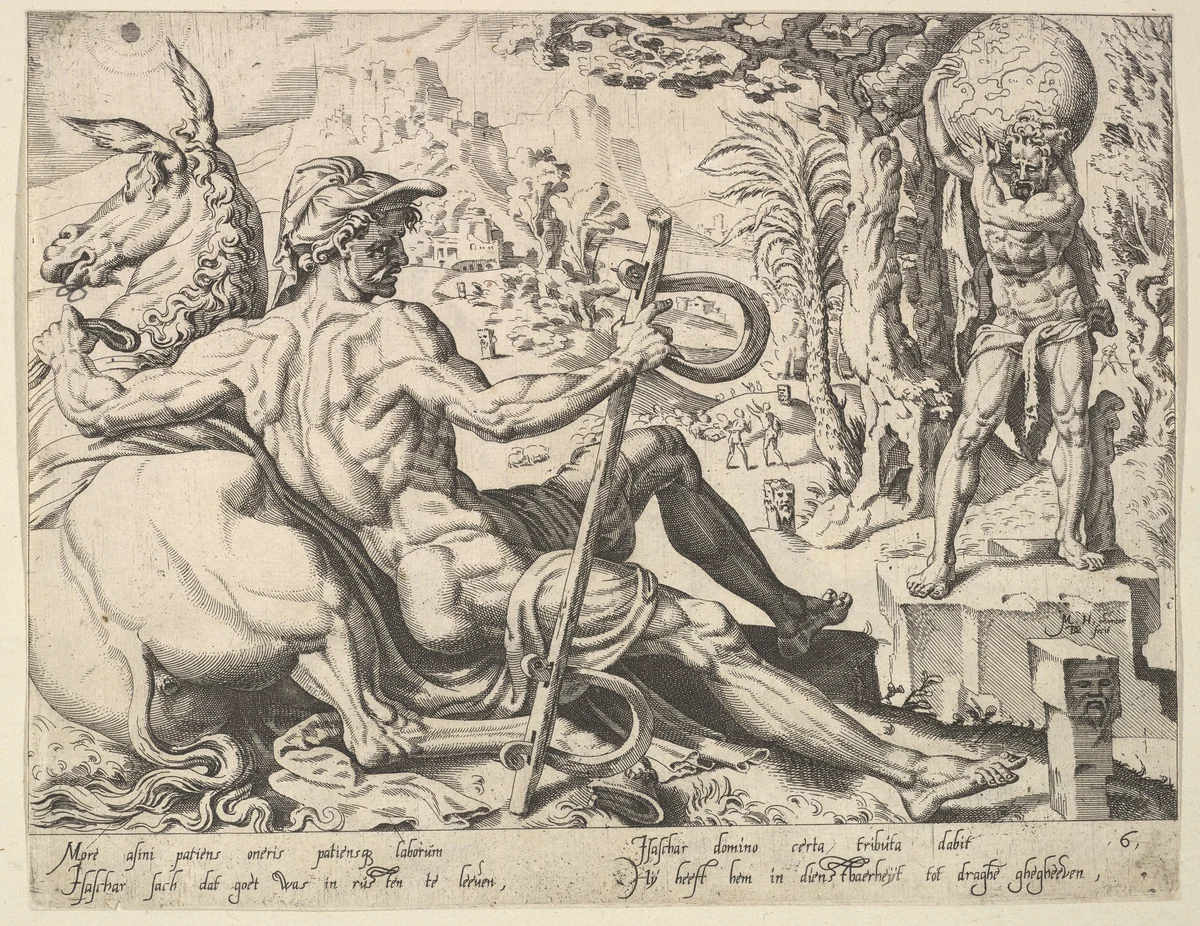 Issachar, from "The Twelve Patriarchs" by Maarten van Heemskerck, print, 1550