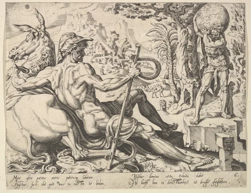Issachar, from "The Twelve Patriarchs" by Maarten van Heemskerck, print, 1550