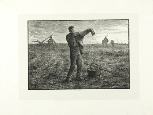 Evening by Jacques Adrien Lavieille, print, 1860