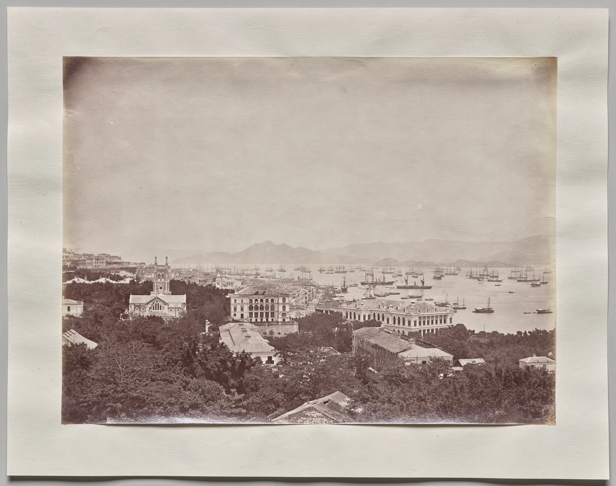 Untitled (General view of Hong Kong from the Scandal Point looking west) by William Pryor Floyd, photograph, 1866-1873