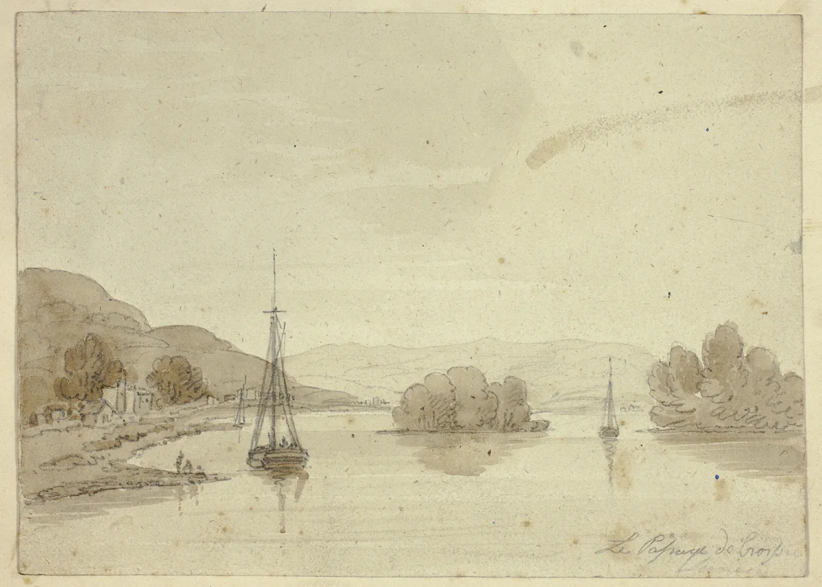 Landscape by William Henry Stothard Scott, drawing, 1800-1899