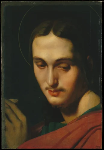 Head of Saint John the Evangelist by Jean-Auguste-Dominique Ingres, painting, 1818-1856