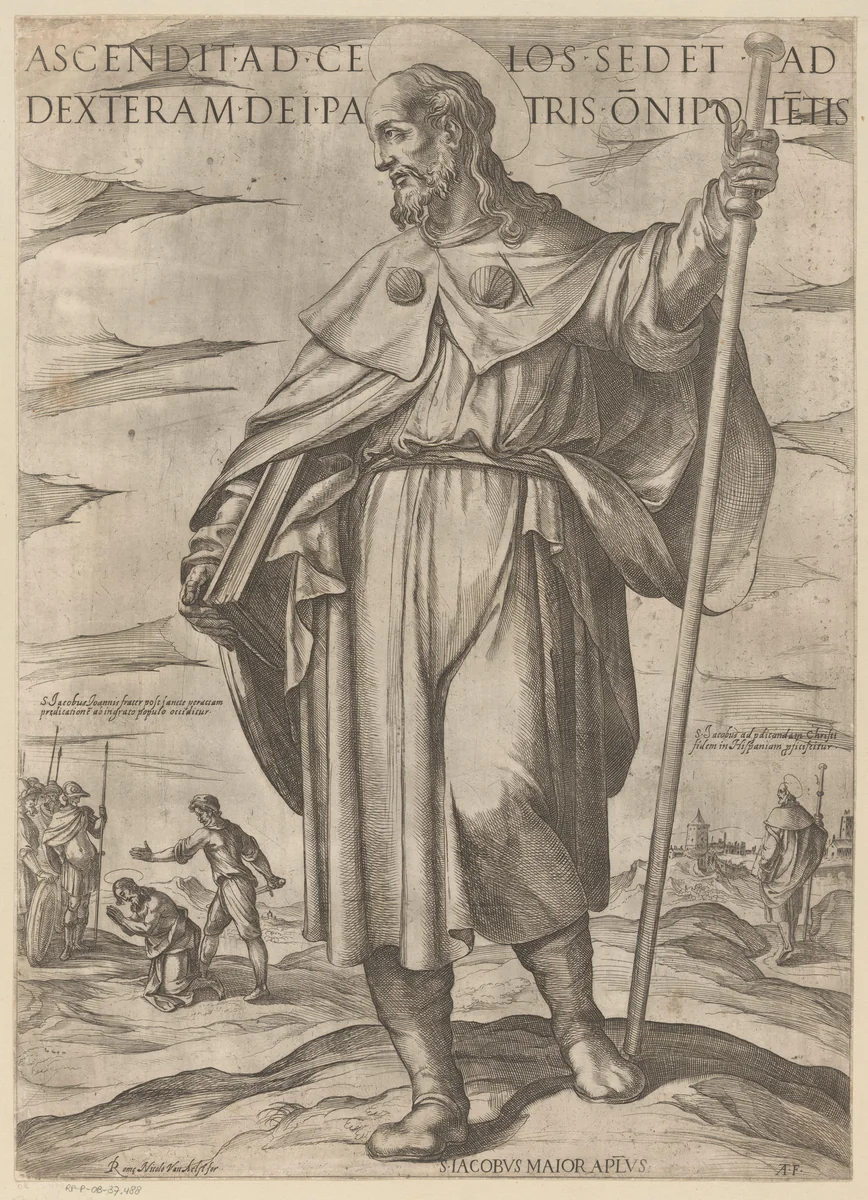 De heilige Jakobus de Meerdere by Unknown, print, 1565-1630