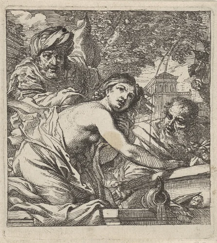Susanna en de ouderlingen by Cornelis Schut, print, 1618-1655