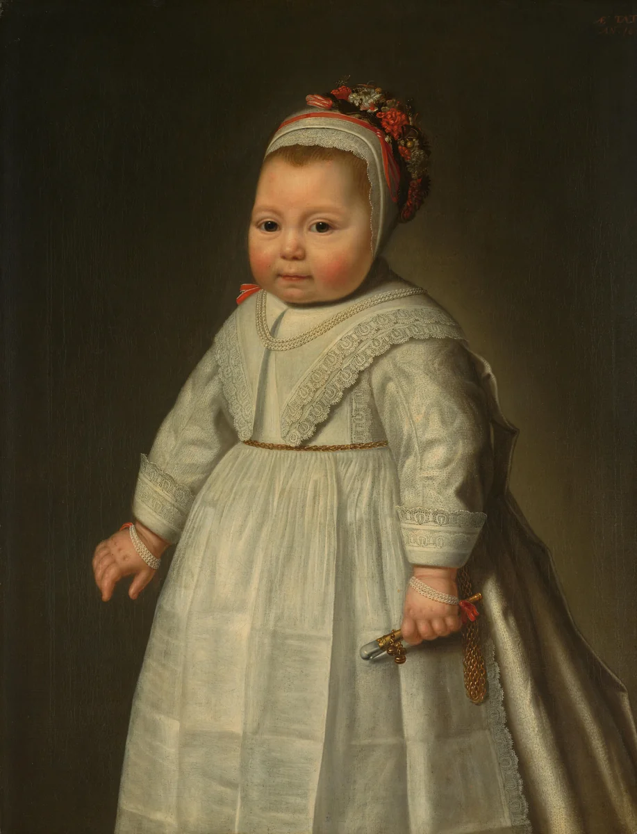 Portrait of Jacoba Bontemantel (1643-?) by anonymous, painting, 1644