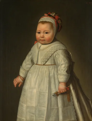 Portrait of Jacoba Bontemantel (1643-?) by anonymous, painting, 1644