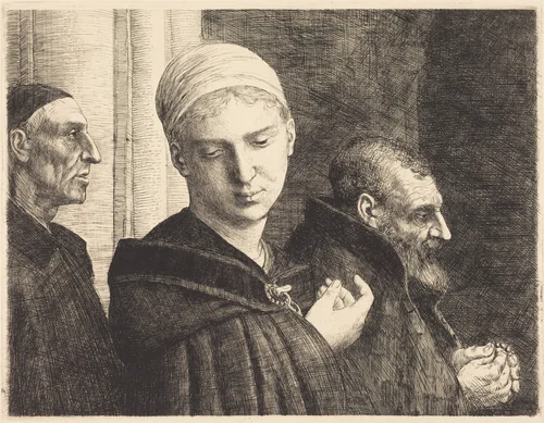Baptism by Alphonse Legros, print, 1865-1875