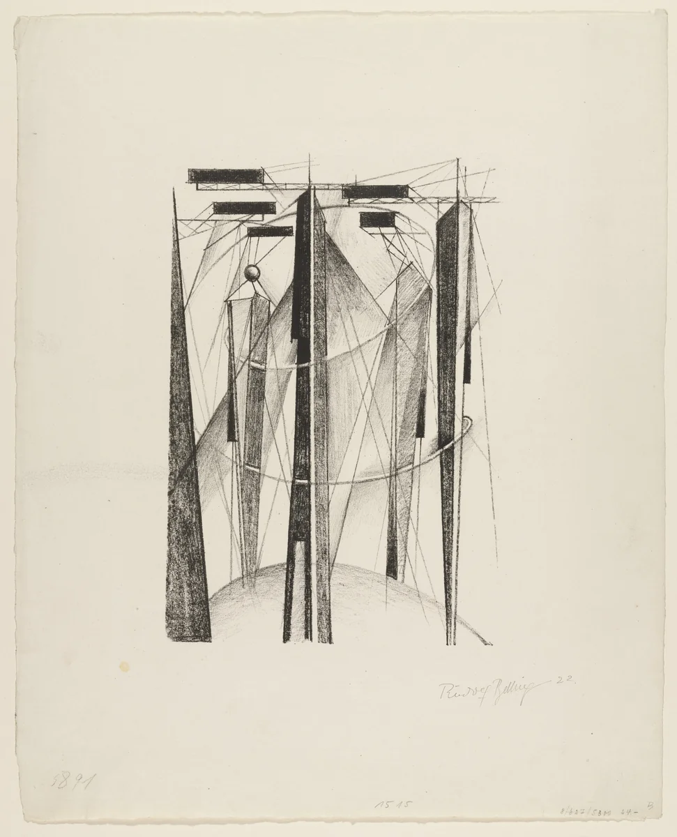 Abstraction by Rudolf Belling, print, 1922