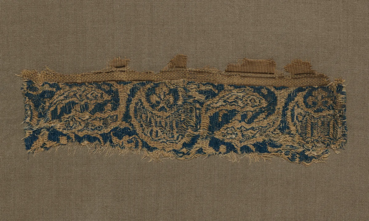 Fragment of a Band by Unknown, textile, 1300-1350