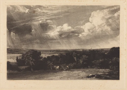 A Summerland by David Lucas; John Constable, print, 1829