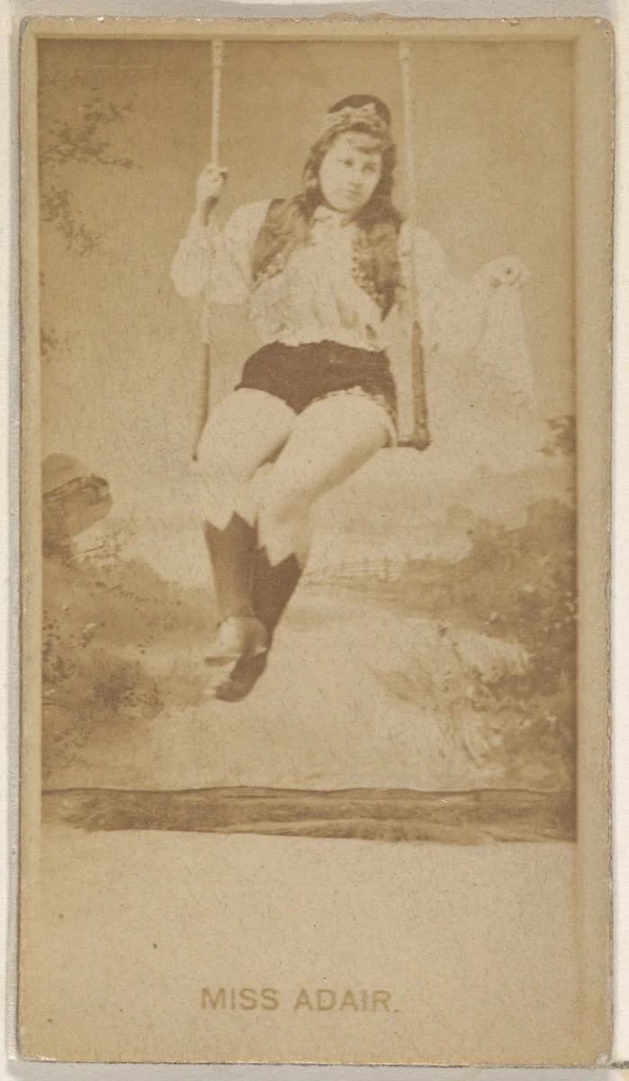 Miss Adair, from the Actors and Actresses series (N45, Type 8) for Virginia Brights Cigarettes by Allen & Ginter, photograph, 1885-1891