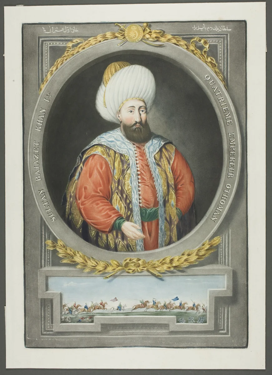 Bajazet Kahn I, from Portraits of the Emperors of Turkey by John Young, print, 1815