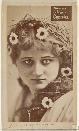 Card 928, Mary Anderson, from the Actors and Actresses series (N45, Type 2) for Virginia Brights Cigarettes by Allen & Ginter, photograph, 1885-1891