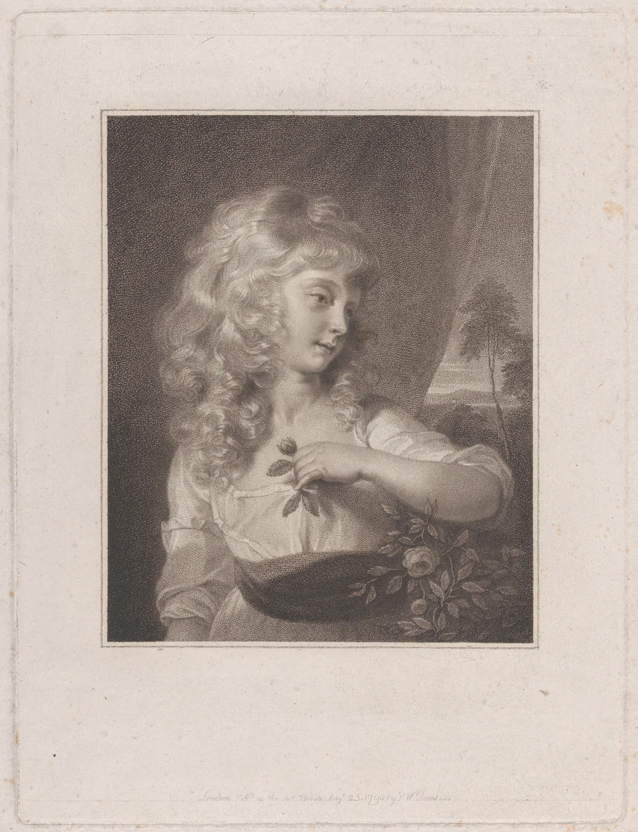 Princess Amelia by Francesco Bartolozzi, print, 1790