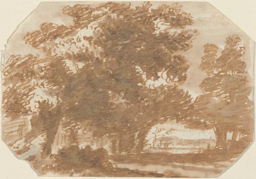 Grove of Trees by Claude Lorrain, drawing, 1640