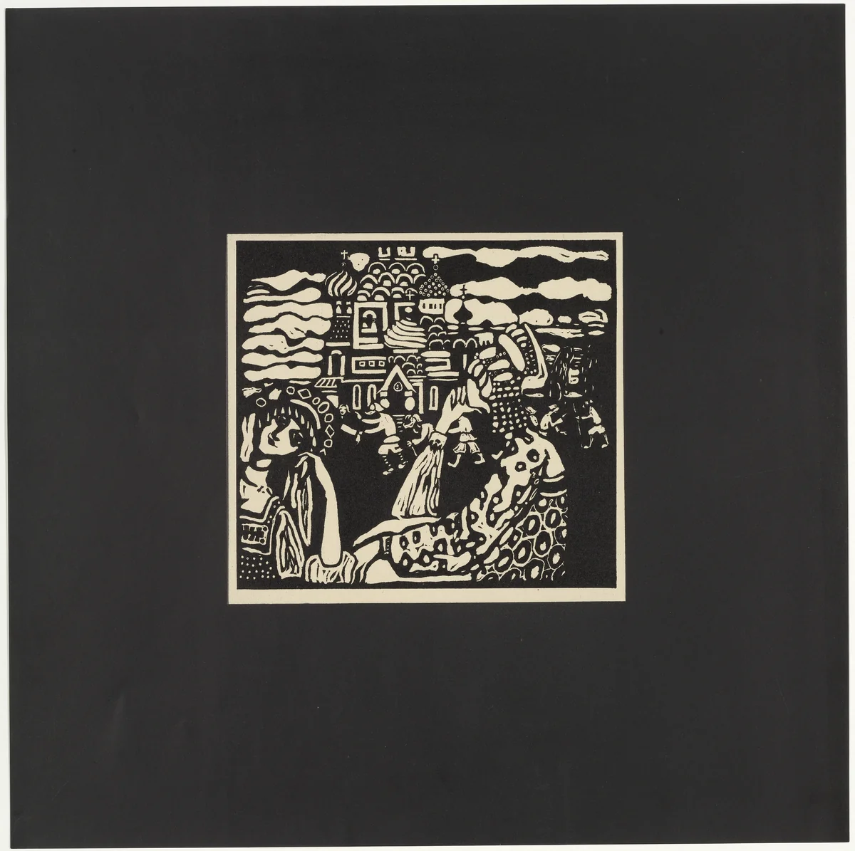 The Church (L'Église) from Xylographs (Xylographies) by Wassily Kandinsky, print, 1907