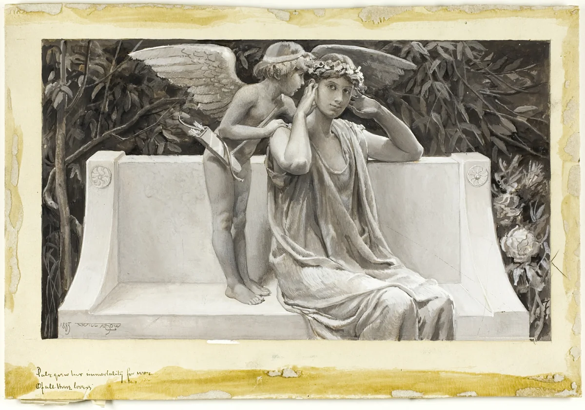 Pale Grew Her Immortality, For Woe of All These Lovers by Will Hicock Low, painting, 1885
