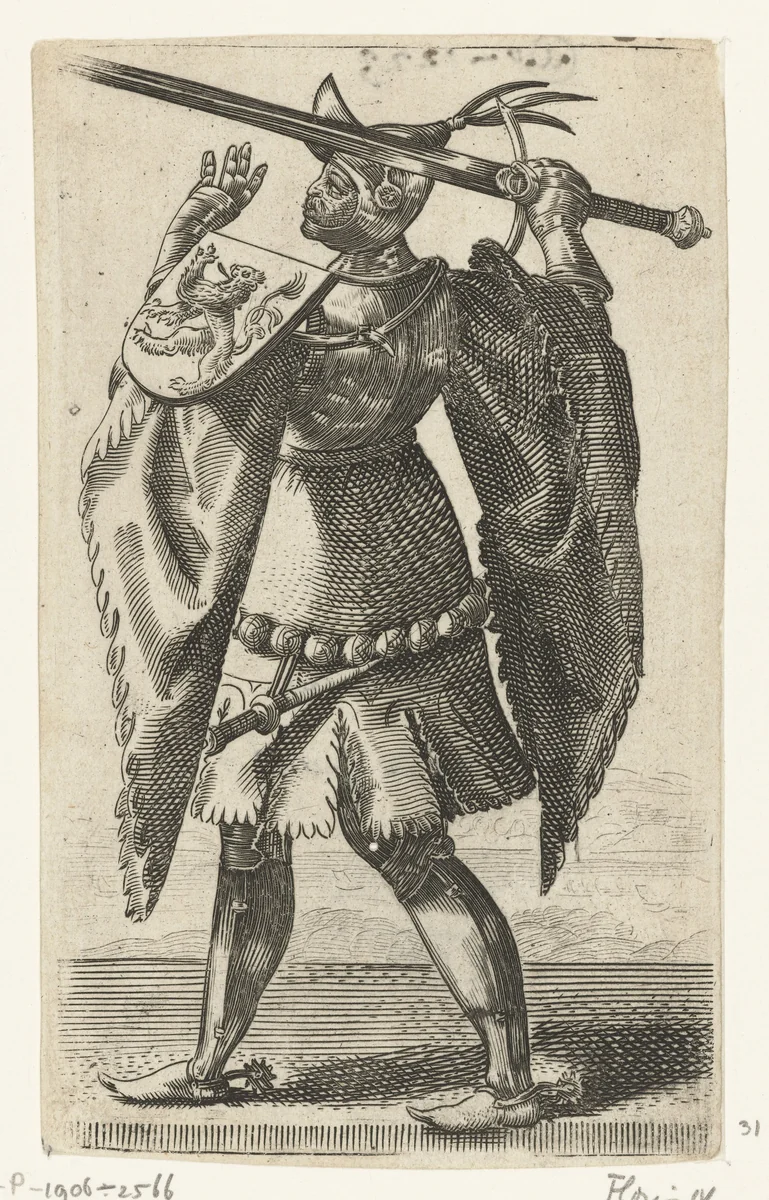Portret van Floris IV, graaf van Holland by Adriaen Matham, print, 1620