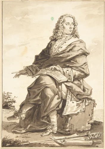 Portrait of J.-B. de Boyer, Marquis d'Argens by Jean-Baptiste-François Bosio, drawing, 1780-1827