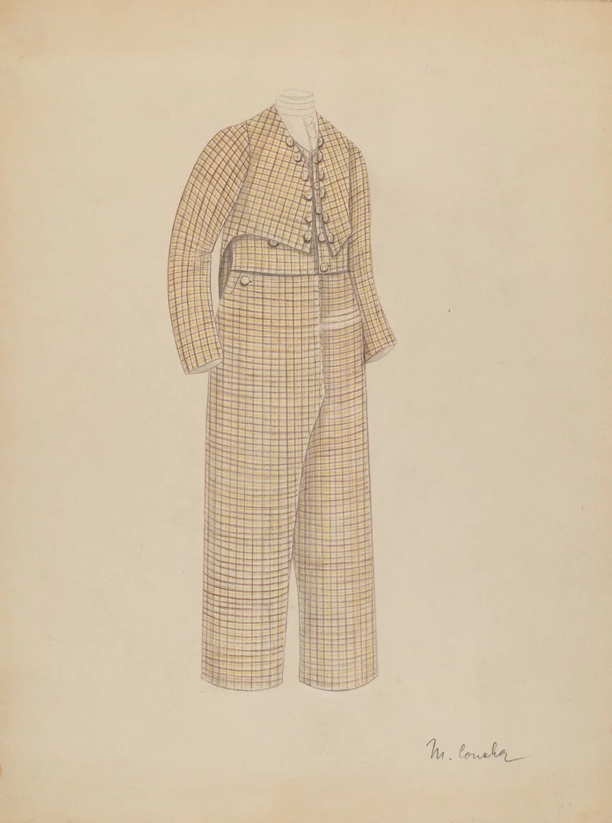 Boy's Suit by Margaret Concha, index of american design, 1935-1942
